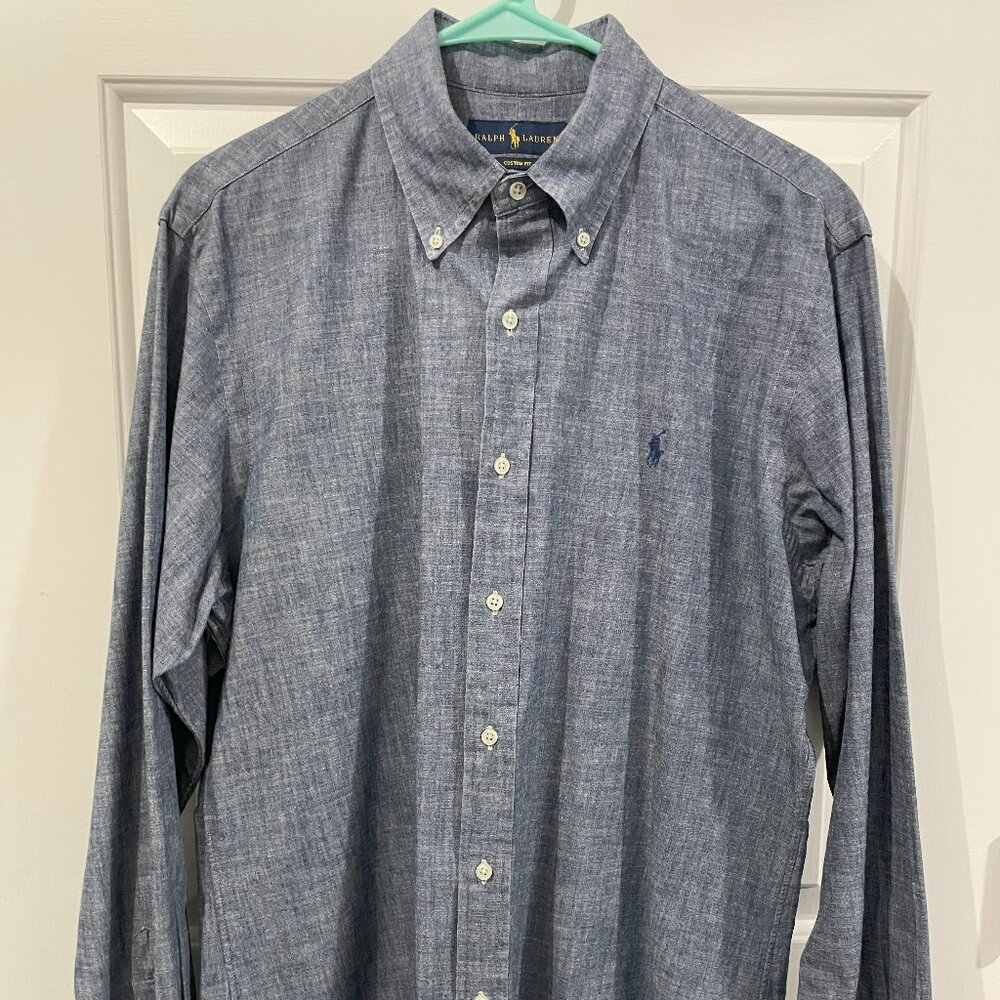Ralph Lauren Blue Button Down Size Large